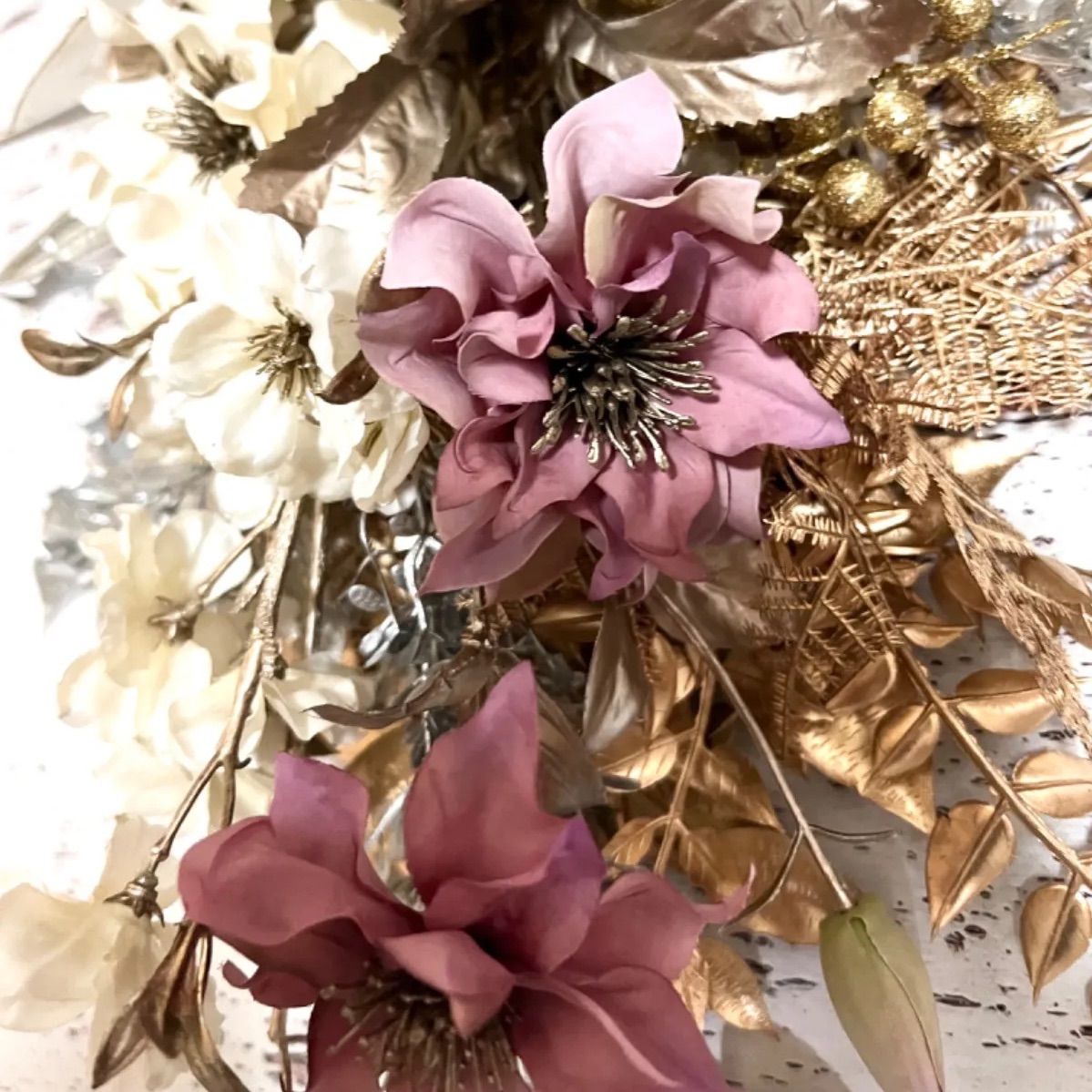 クリスマス スワッグ アーティフィシャルフラワー 造花 No.109 - メルカリ 