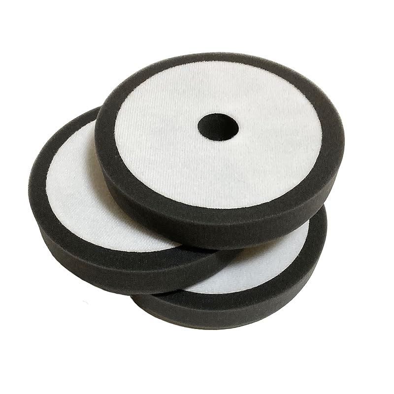ROLZA ポリッシャー スポンジ バフ ワックスがけ 研磨 艶出し 細目 3点 セット 180mm 0