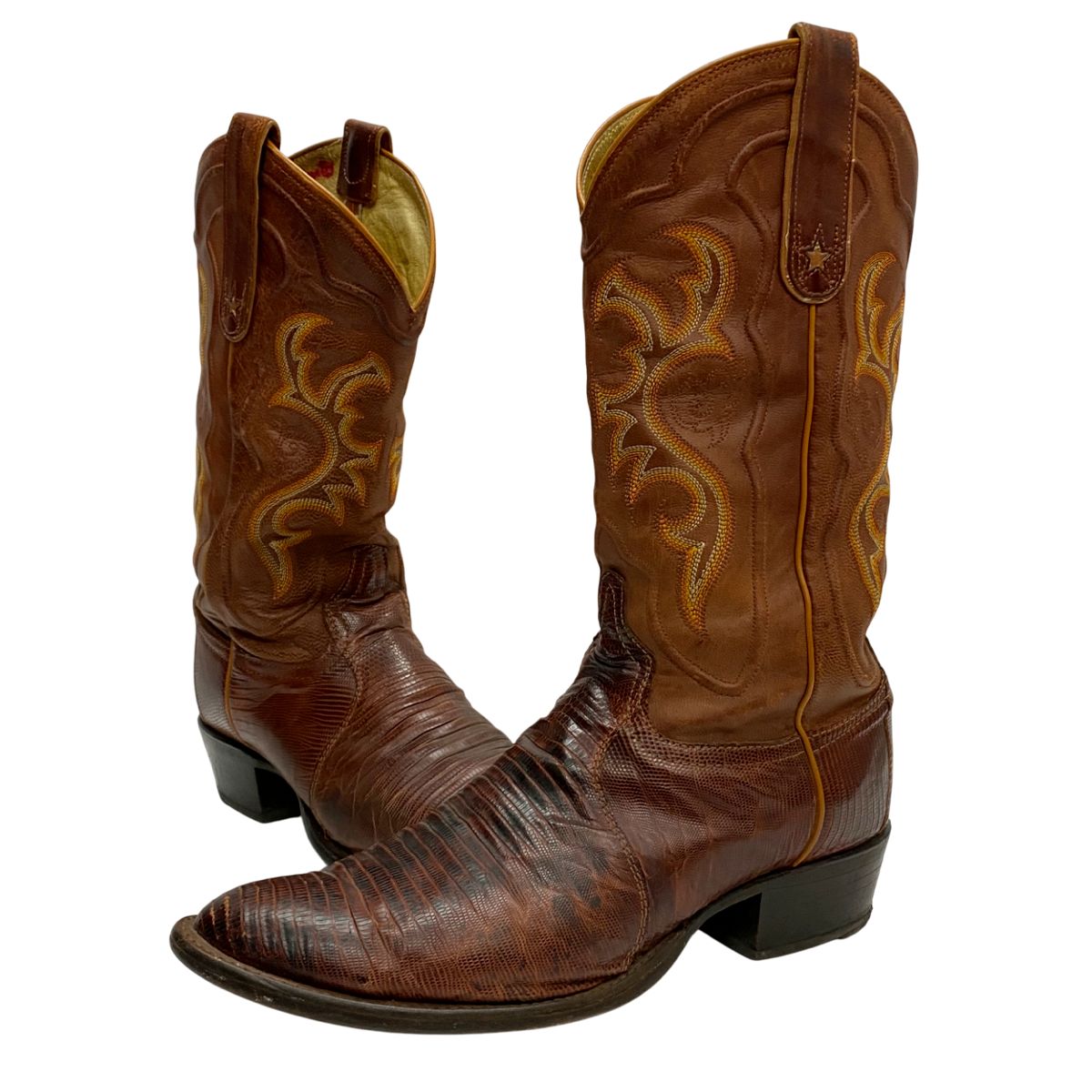 トニーラマ Tony Lama Lizard Cowboy Western Boots メンズ靴 ブーツ ウエスタン ブラウン 9 1|2サイズ 201-shoes1466 VB