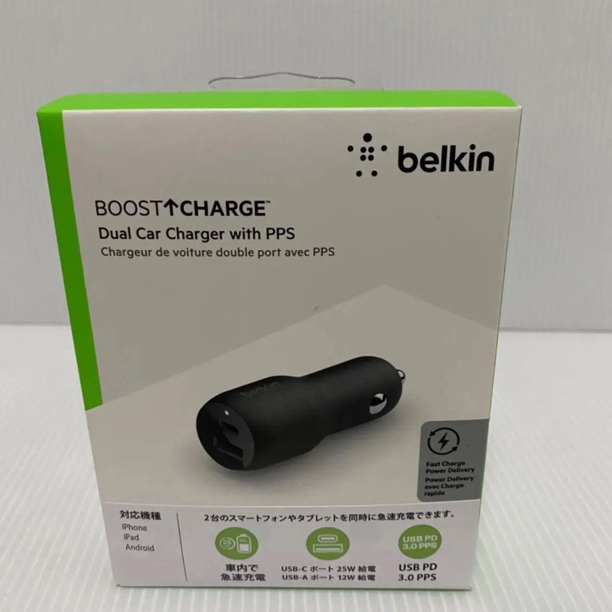 Belkin Boost Charge Chargeur de voiture 2 ports USB-C PD (25W) +