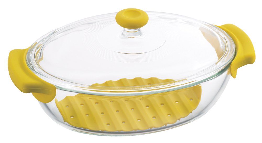 iwaki イワキ 耐熱ガラス レンジココット アレンチン アプリコットピンク 1.3L KT652-P ピンク