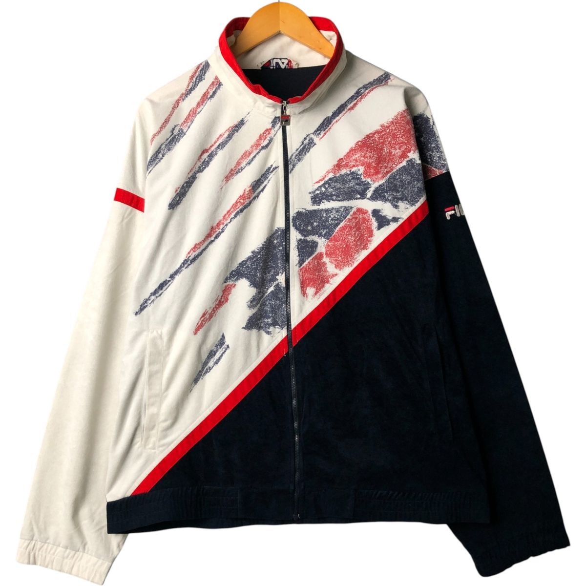 SUNDEK サンデッキ かすれプリントトラックジャケット（ジャージ