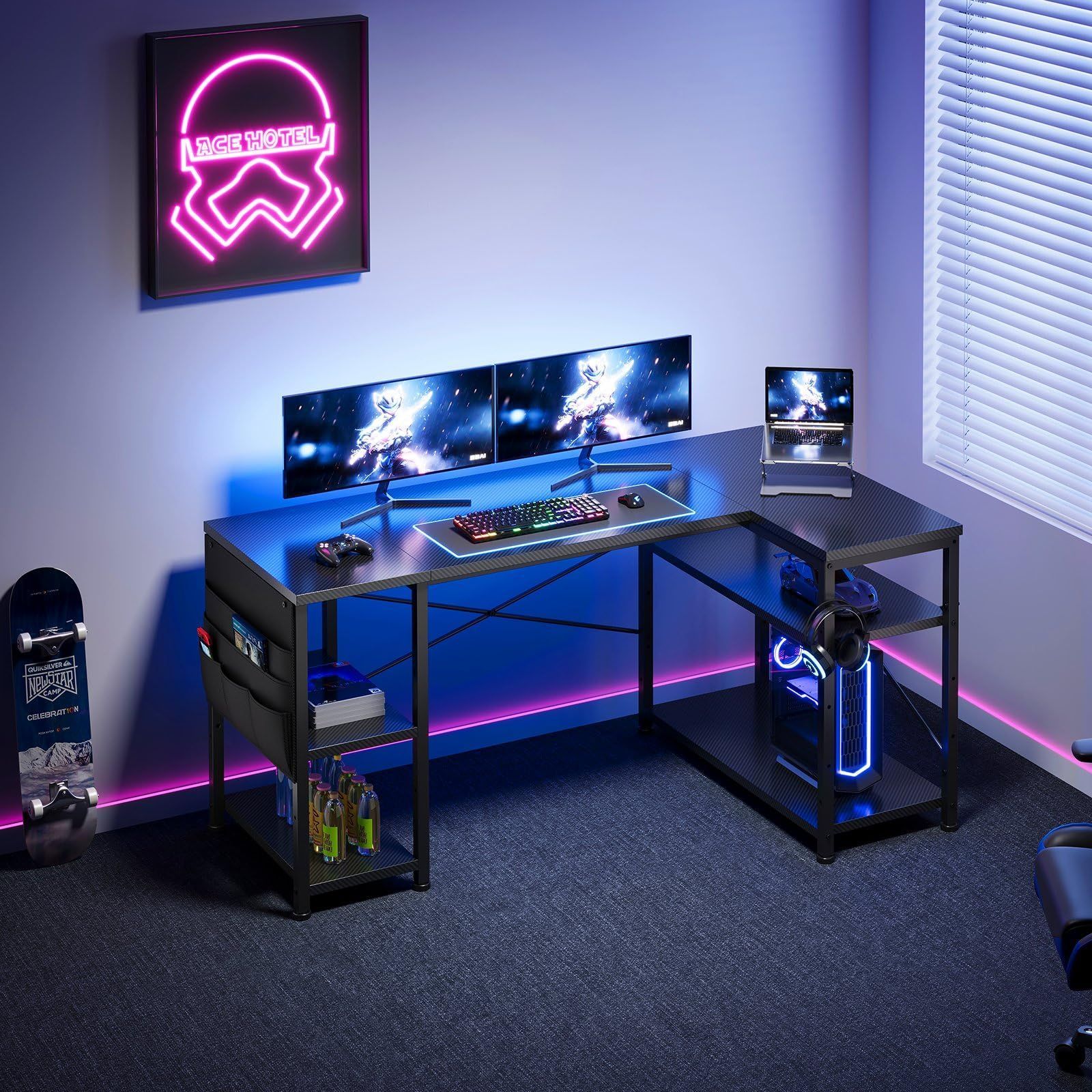 オフィスデスク ワークデスク黒い