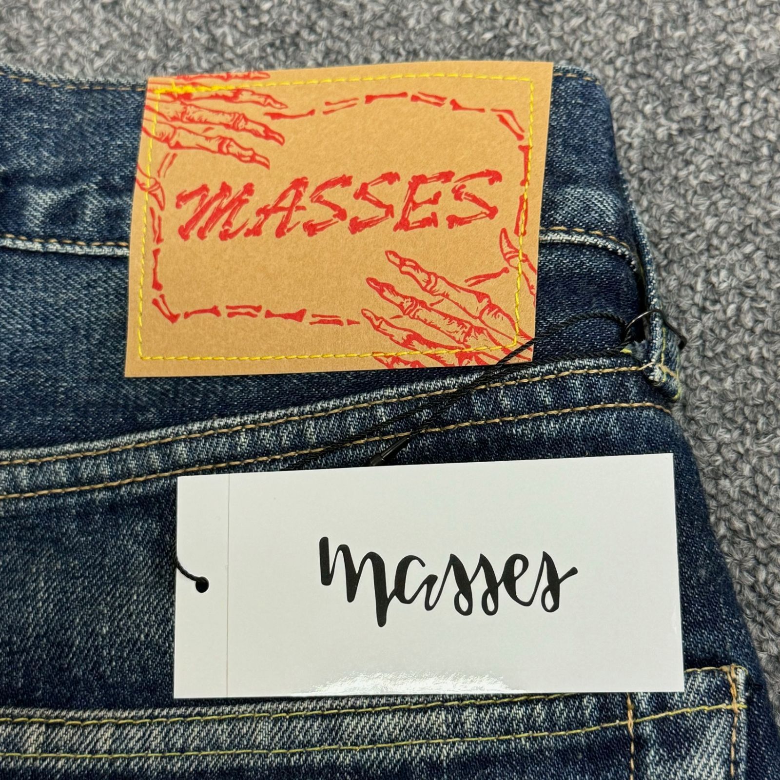 定価46200円 新品 MASSES 23AW Denim 5P PANTS H.WASH デニム