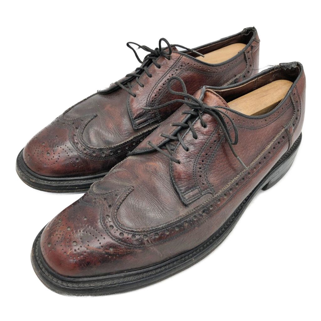 【中古品】REGAL メンズ 靴 REGAL - REGAL リーガル ロングウィングチップ レザーシューズ