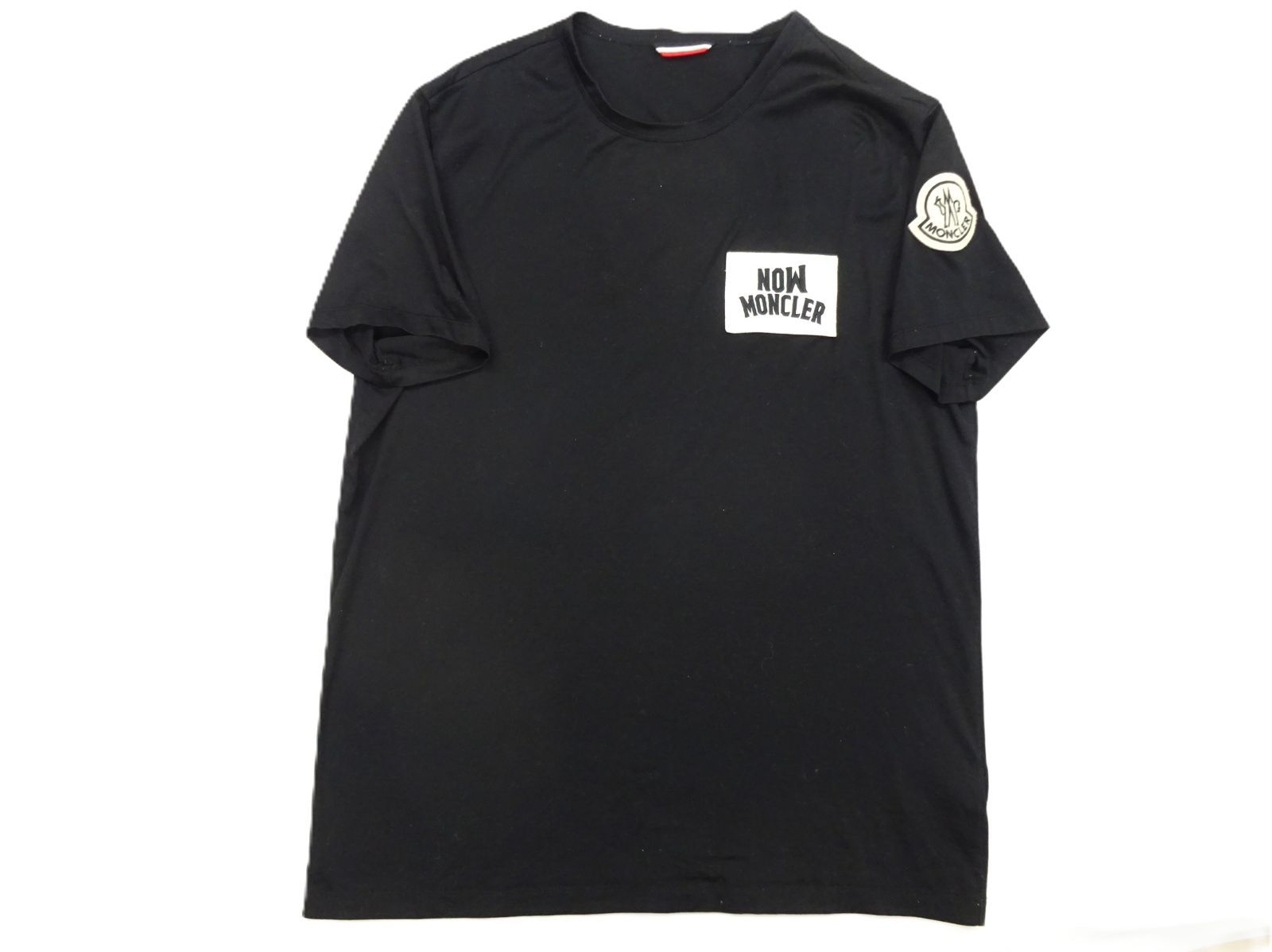 24年モデル✨モンクレール MONCLER ビッグロゴ・ワッペン Tシャツ L XL モンクレール MONCLER Tシャツ E（2019）ブラック メンズ
