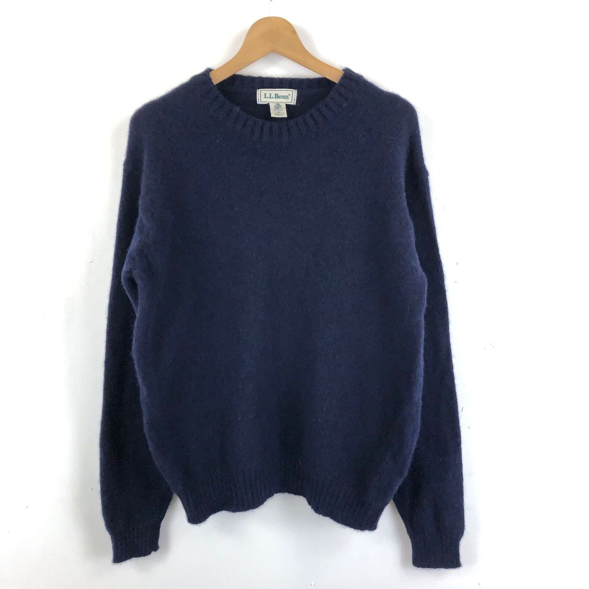 【古着】 L.L.Bean エルエルビーン セーター スコットランド製 80-90s ヴィンテージ ネイビー系 メンズM 【中古】 n048563