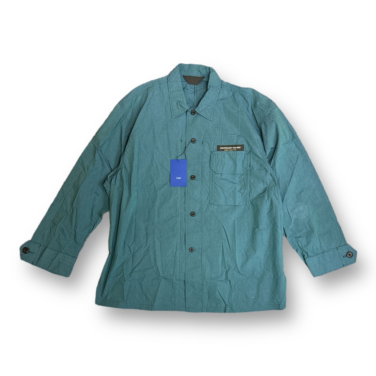 定価37400円 新品 ESSAY 23SS SH-4 BDU SHIRT - Blue green オーバ 
