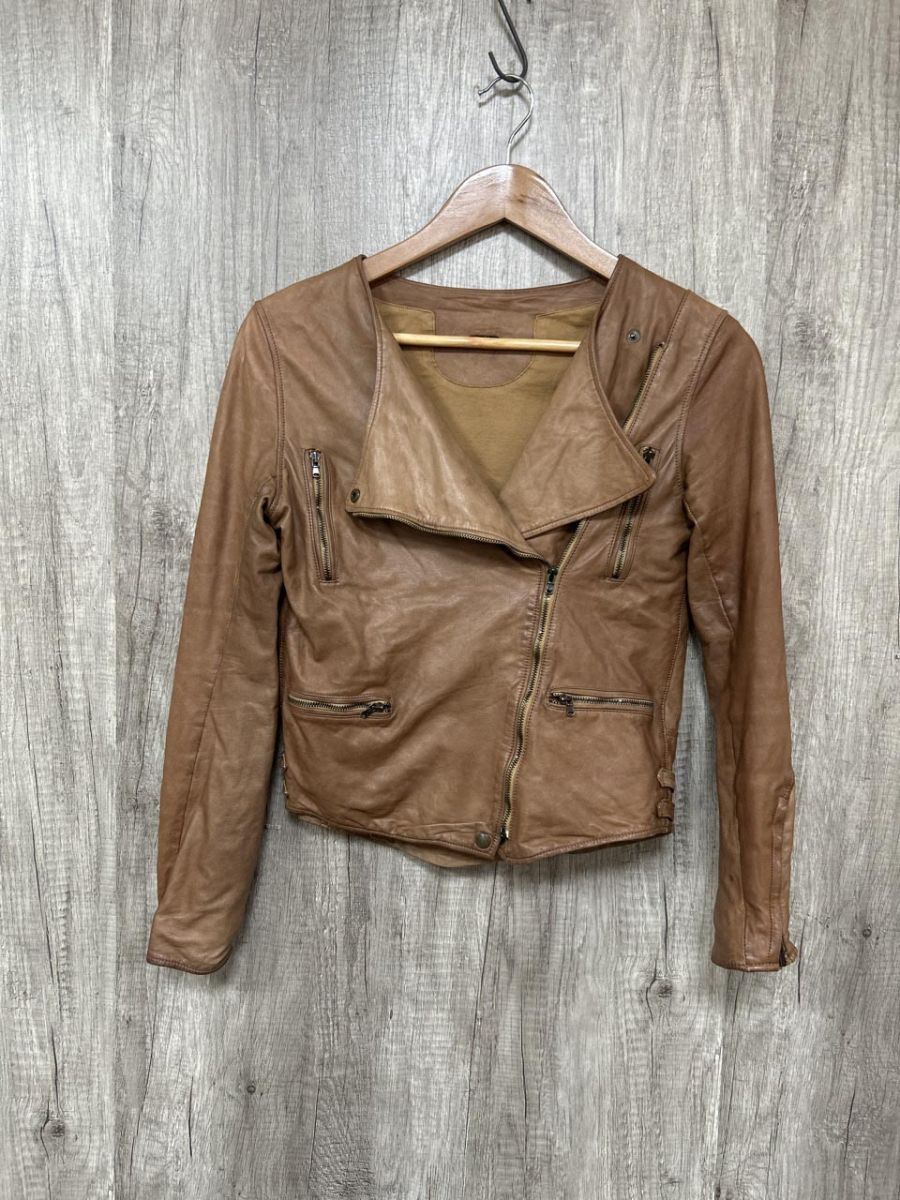 sisii シシ 牛革100％ ダブル ライダース ジャケット 茶