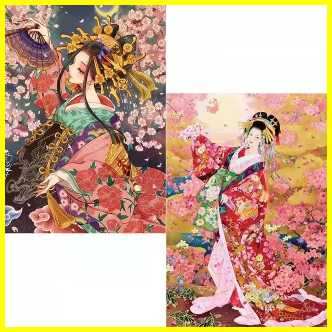 モザイクアート ハンドメイド 5D かわいい DIY・手作り絵画手芸キット 芸術品 ダイアモンドビーズ絵画キット 装飾 ダイヤモンド塗装 キット  全面貼り付けタイプ 5Ｄダイヤモンドアート 30x40cm 2枚セット (スタイル4) - メルカリ