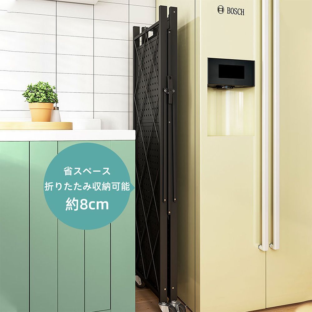 キッチンラック防サビ加工 キャスター付き