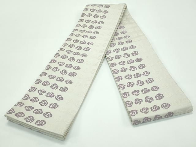 平和屋着物 上 両面 半幅帯 唐織 薔薇 バラ CZAA3472s5