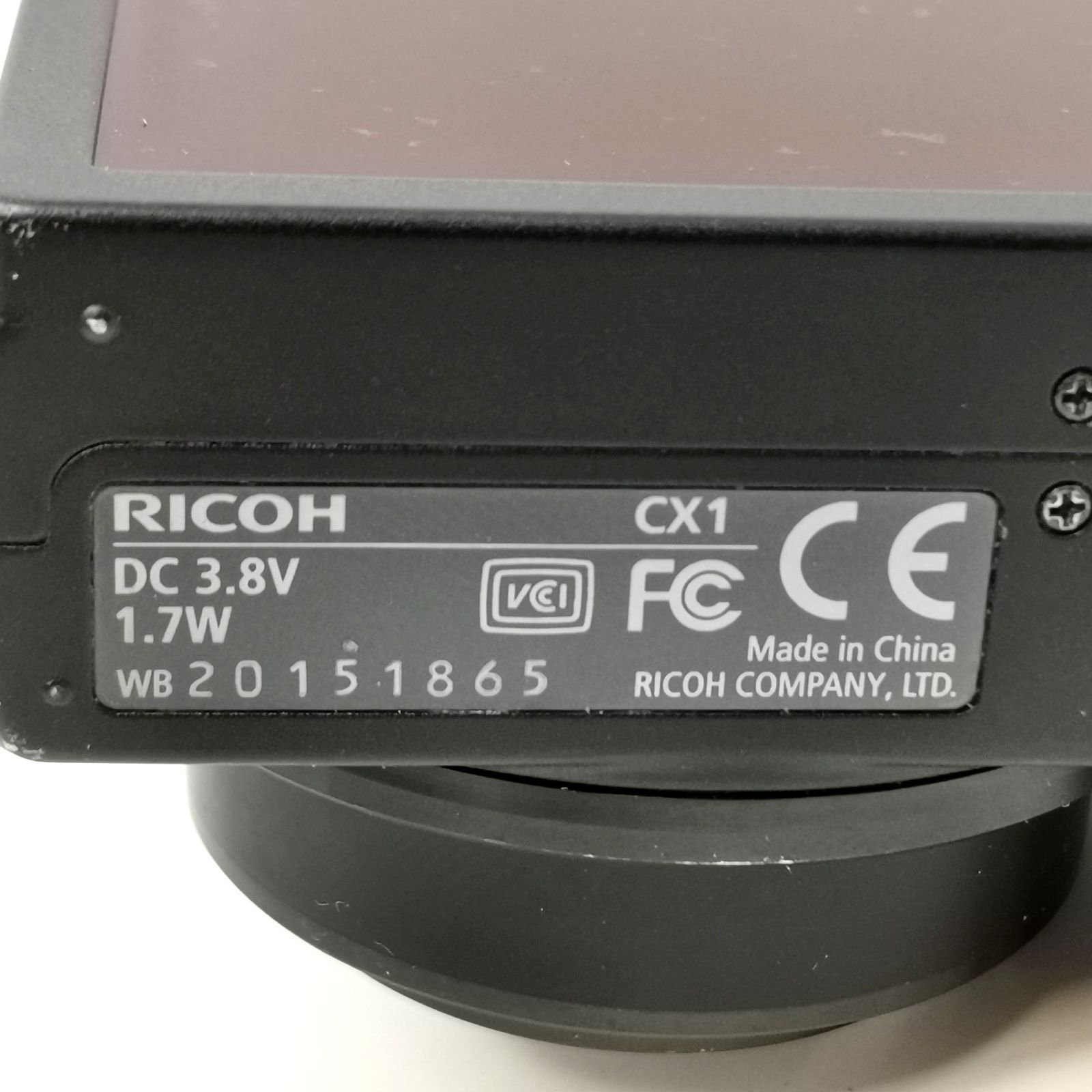 RICOH CX1 ブラック デジタルカメラ 黒 充電器ないため動作未確認 