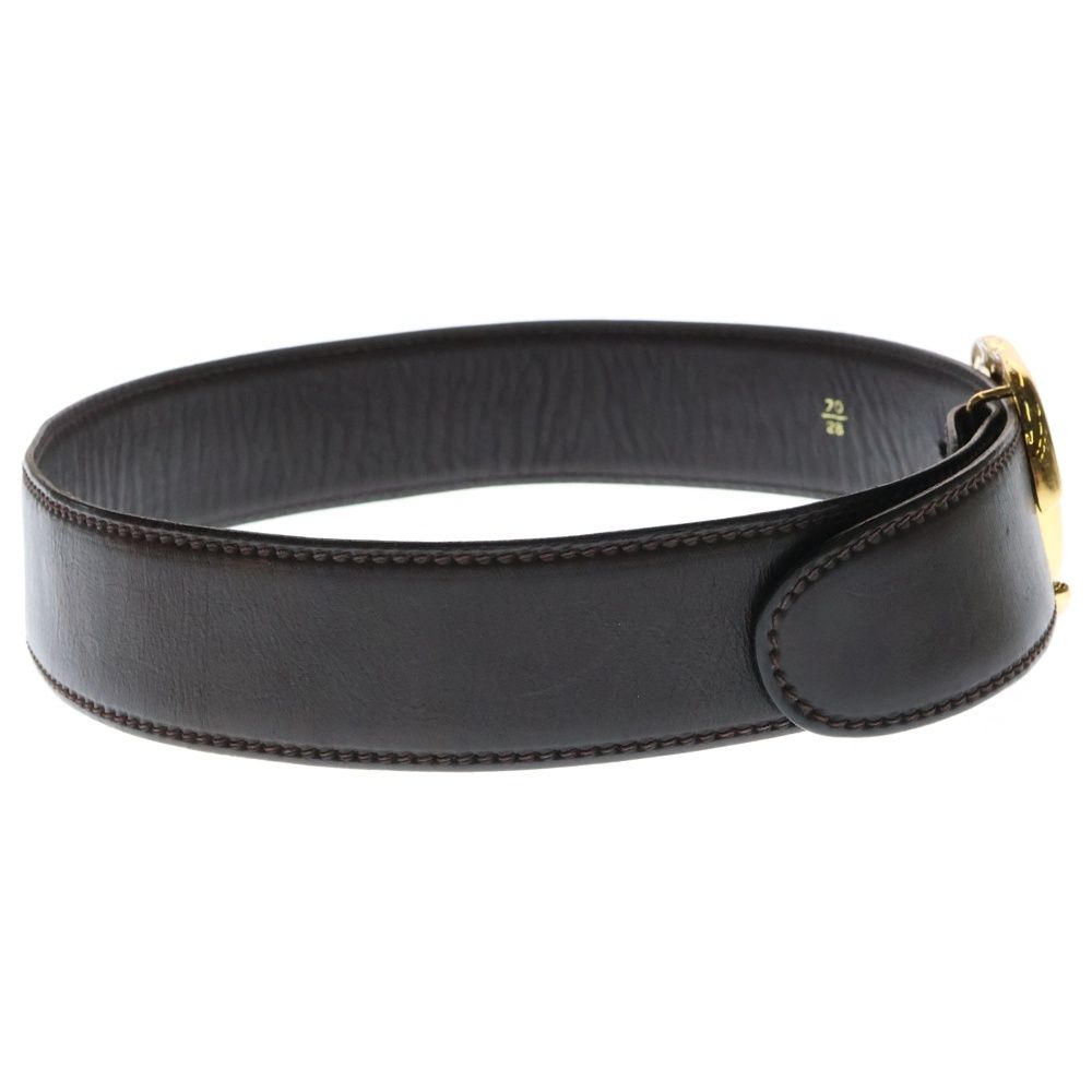 Gucci GGロゴバックル レザーベルト Gucci ブラックレザーベルト Gロゴバックル - メルカリ