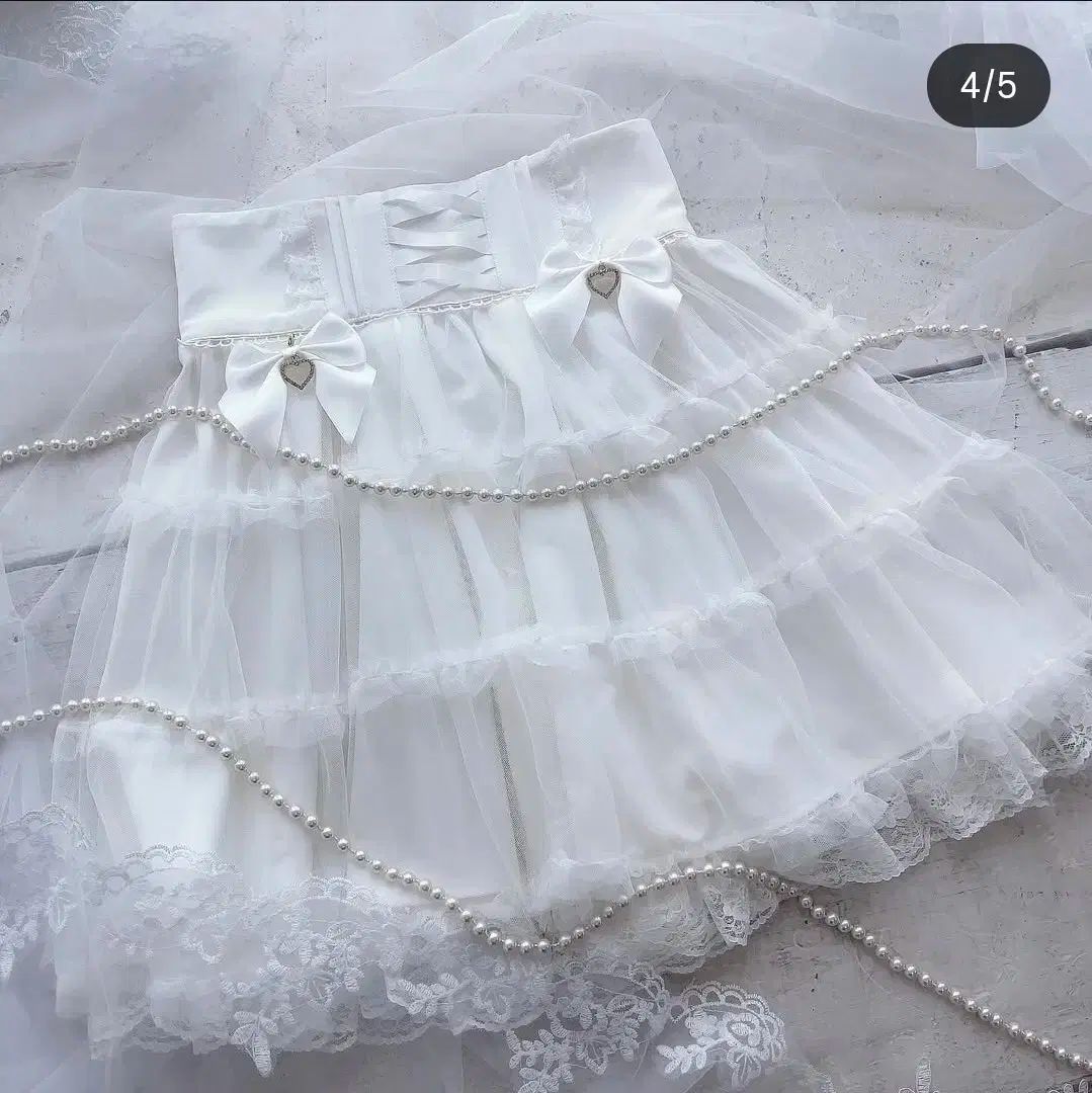 プリンセス メロディー 白 チュール スカート