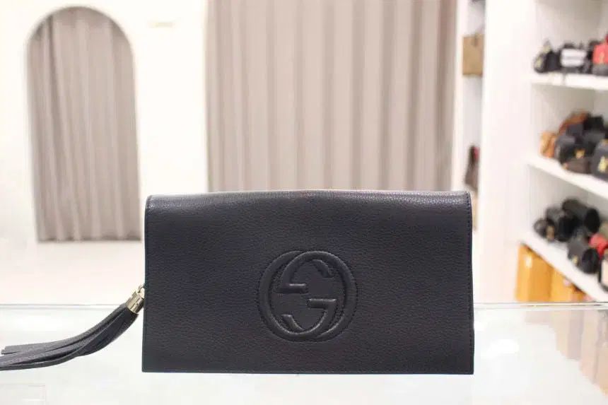 GUCCI グッチ ソーホー タッセル クラッチバッグ 336753 ブラック