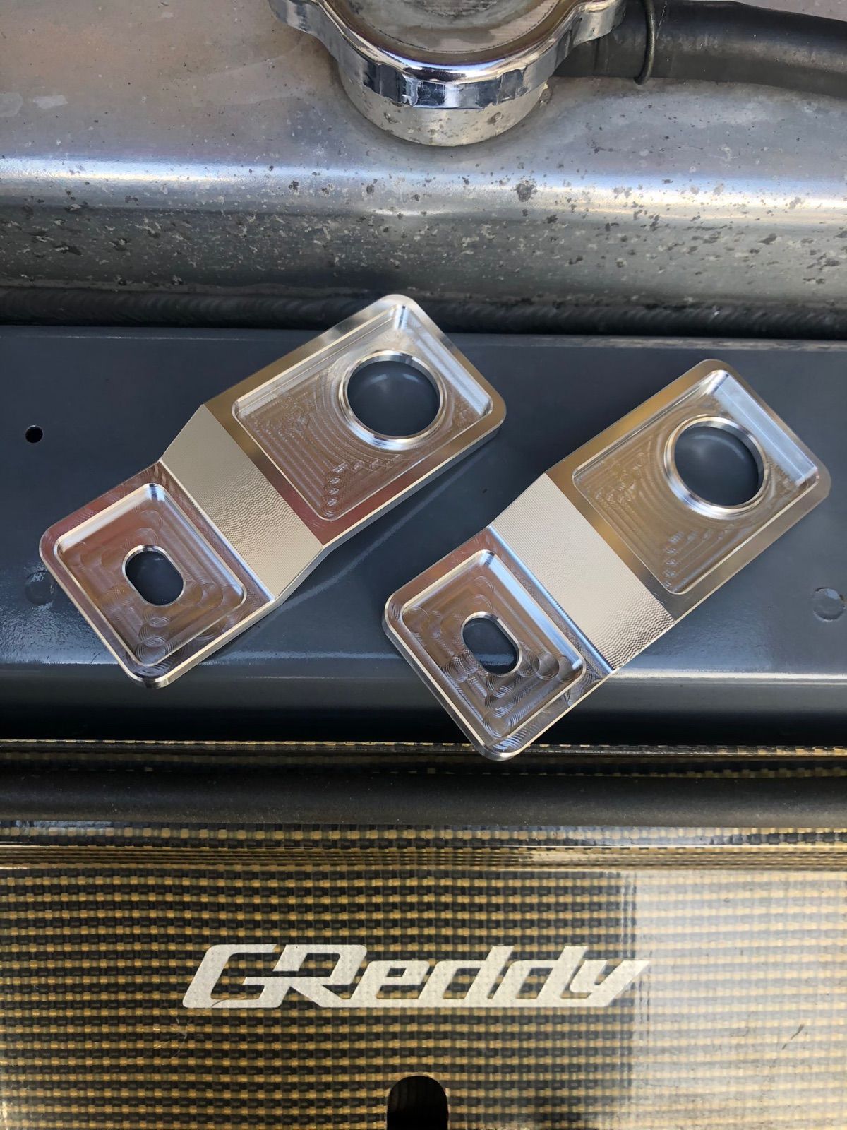 シルビア S14 S15 アルミ削り出し ラジエーターステー セット - パーツ シルビア S14 S15 アルミ削り出し ラジエーターステー セット - パーツ
