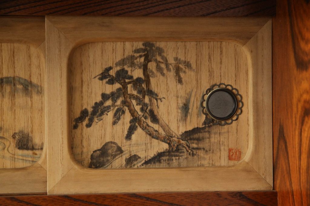 ☆事前問合せ必須☆ 岩谷堂箪笥 茶箪笥 中古 違い棚 飾り棚 収納棚