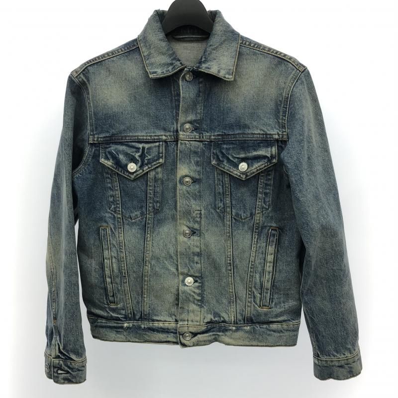 中古】BALENCIAGA 18SS バックロゴプリントデニムジャケット 46 