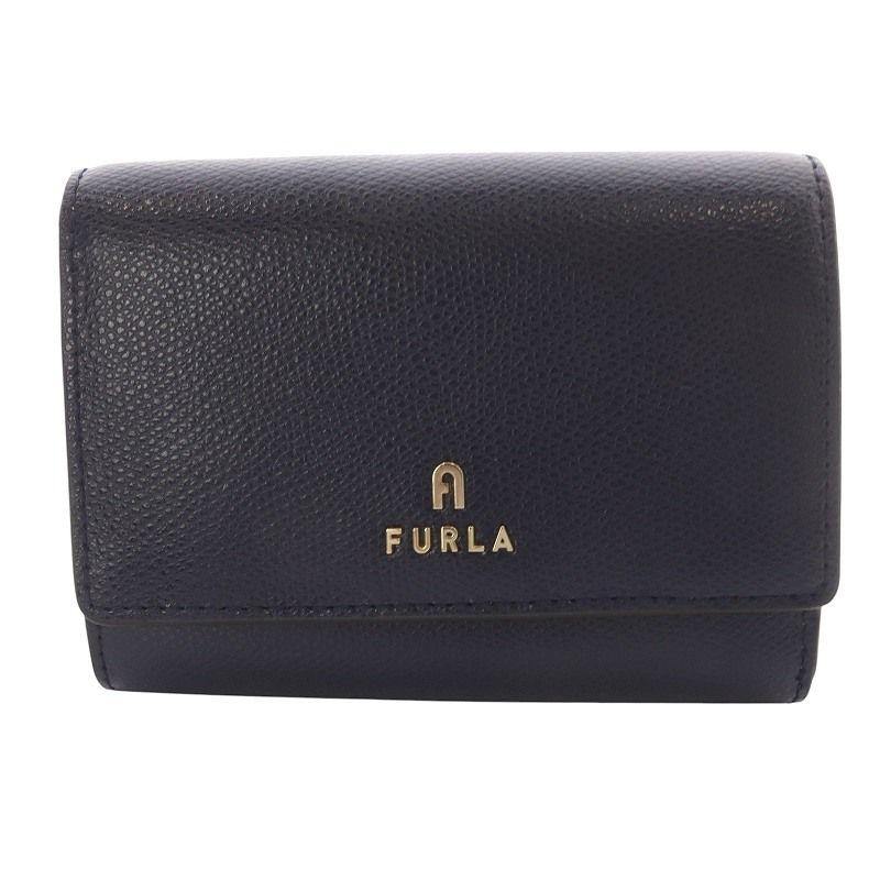 フルラ CAMELIA コンパクト財布 二つ折り財布 ロゴ 紺 フルラ FURLA CAMELIA コンパクト財布 二つ折り財布 ロゴ 紺 - メルカリ