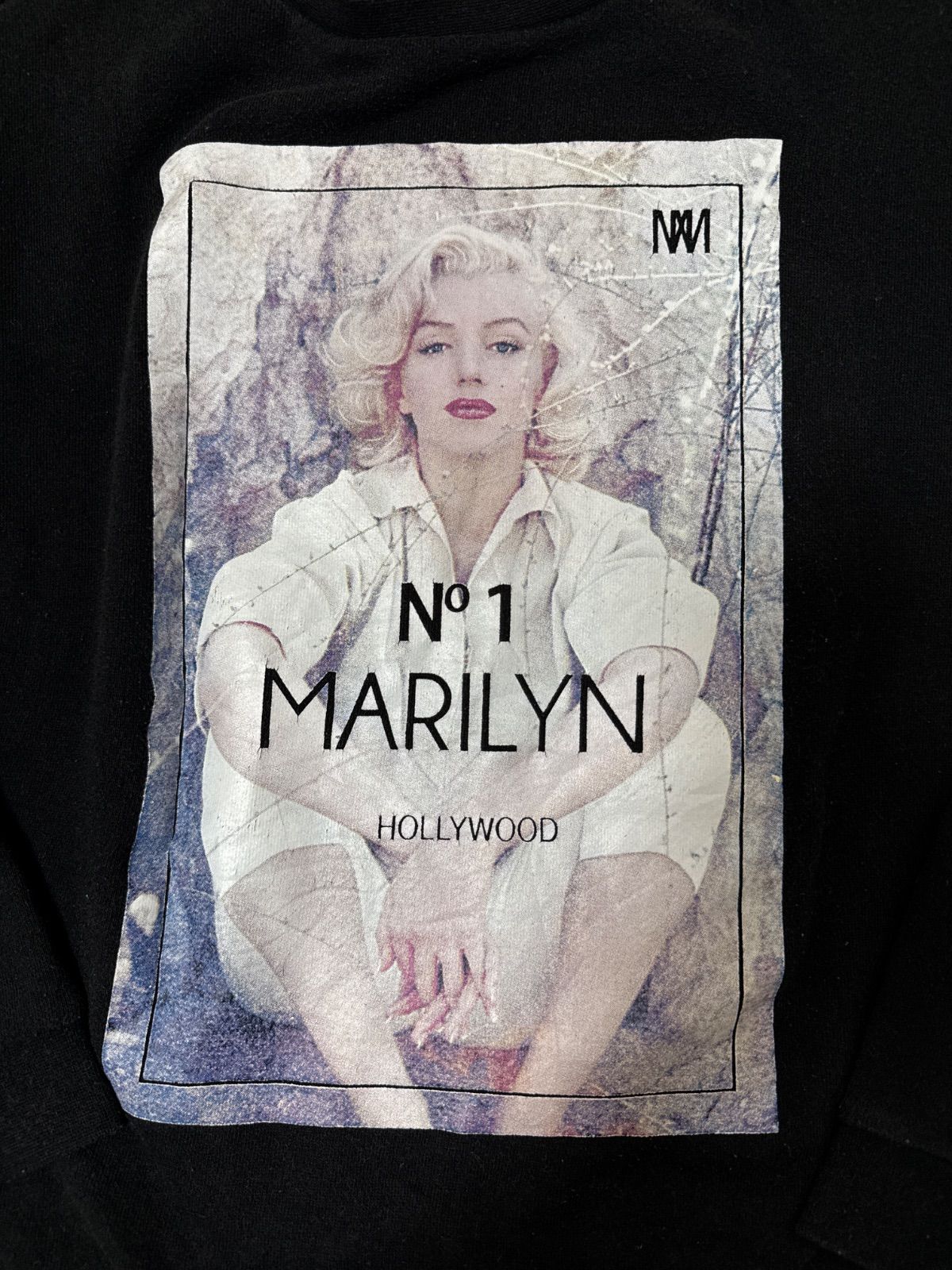 マリリンモンロープリントフォトスウェット 黒