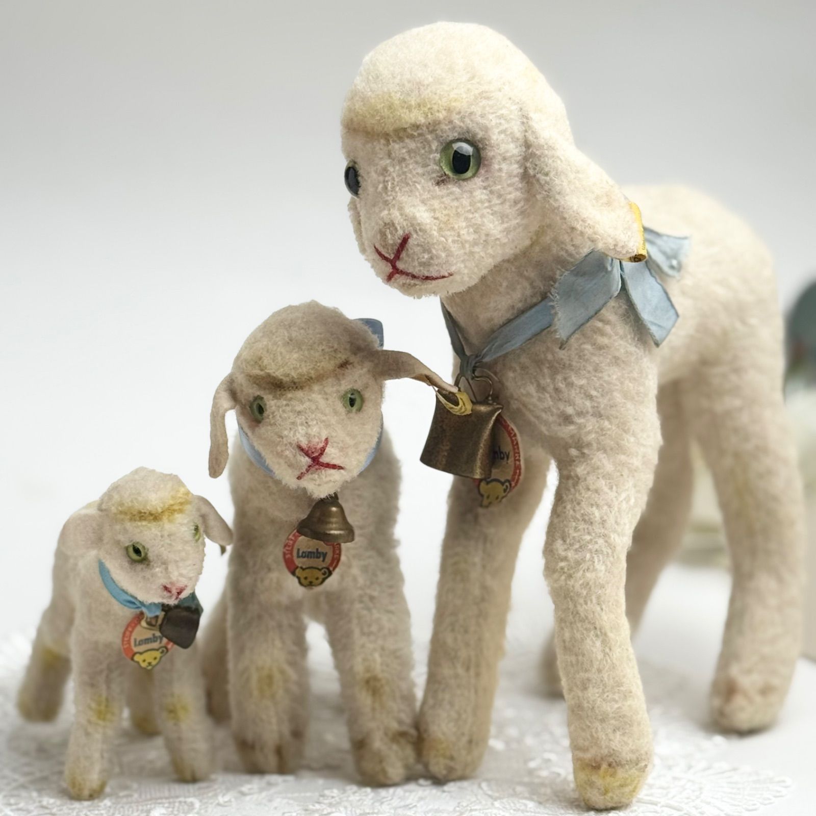 送料無料☆シュタイフ☆Lamby 10cm オールID's完品☆1968年製