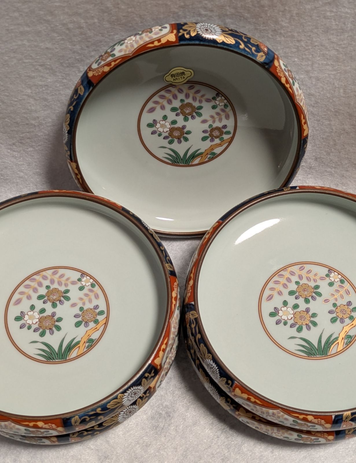 有田焼 珠光造 極彩古伊万里鉄鉢揃 5点セット /金彩古伊万里 色絵鉄鉢