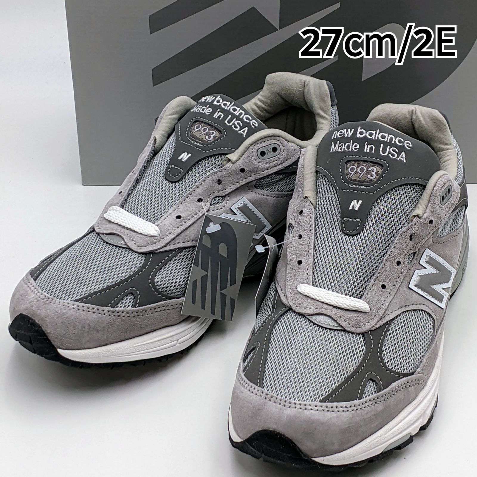 オンライン限定商品 【 美品 レア！ 26cm- 美品】ニューバランス New Balance ワイズD 】 ニューバランス 美品 2E MR993  MR993bk BK mr993 USA製 27.5cm ブラック 2E メンズ