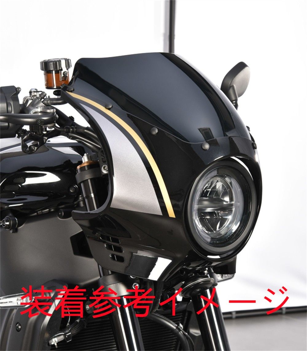 XSR 900 XSR900 xsr900 2025 以降 ビキニカウル フロントカウル 黒艶あり - ライトスモーク スクリーン-ステー セット BRIGHTFACE_UK