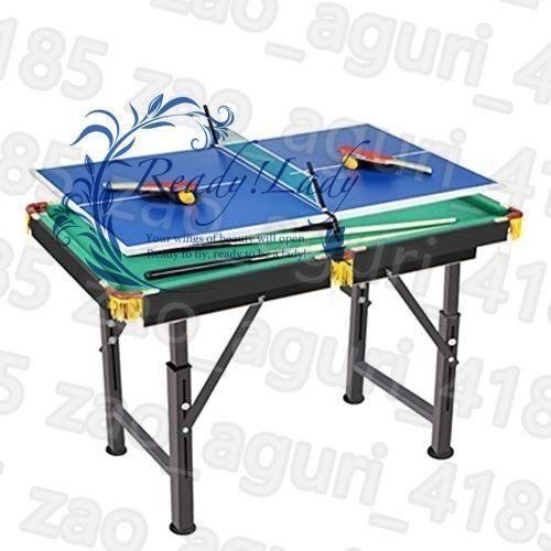 ビリヤード台 耐久性のある鋼管リフティング折りたたみビリヤードテーブル両用コンビネーションゲームテーブル 120cm