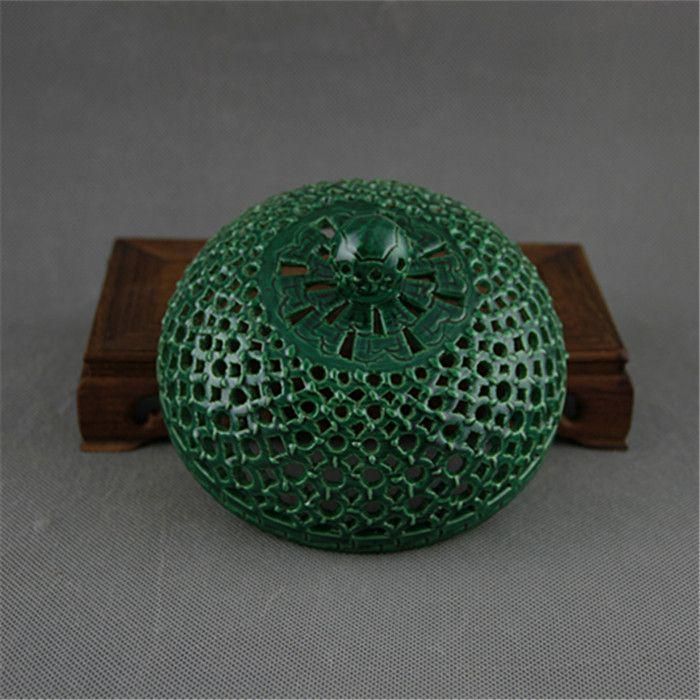 清乾隆 緑釉回転式透かし彫り香炉 現代工芸品 美術品 装飾品 置物 清乾隆緑釉回転式透かし彫り香炉 景徳鎮 陶磁器 装飾品 工芸品