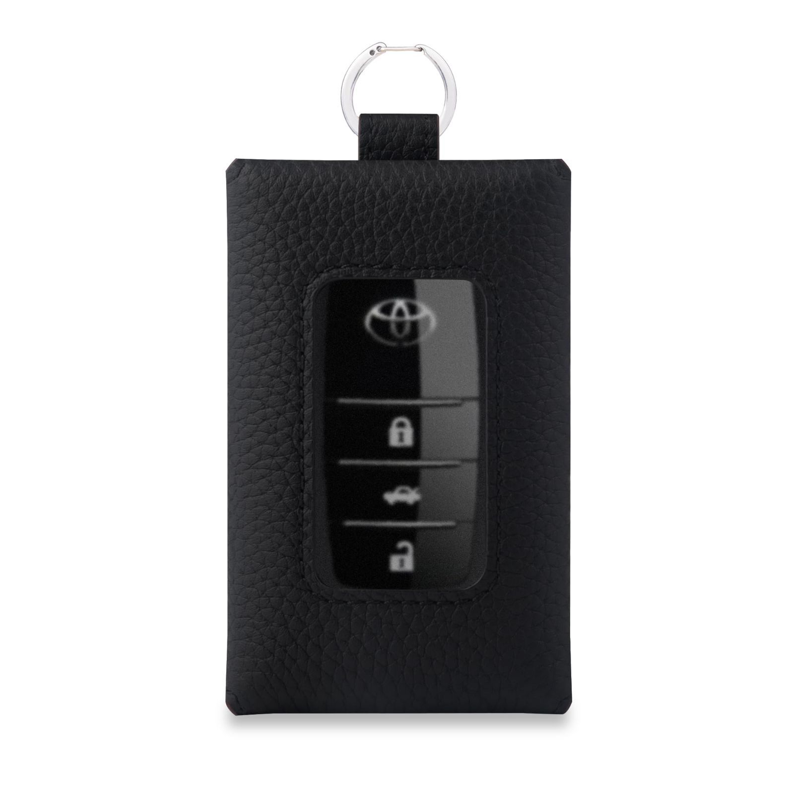 Size S_Color ブラック イエロー COGURE コグレ スマートキーケース スマートキーホルダー 本革 窓付き カラビナリング 男女兼用 ギフトボックス COSKC Sサイズ ブラック イエロー