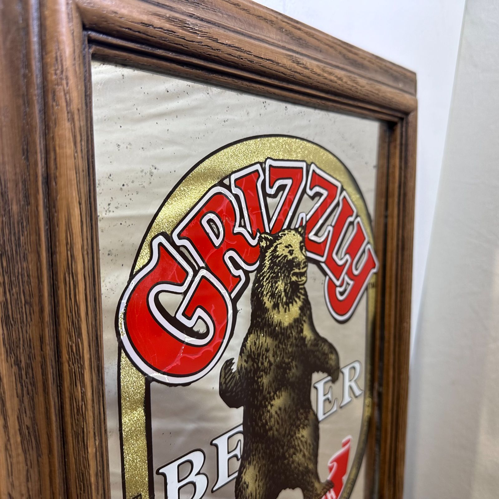 GRIZZLY BEER パブミラー GRIZZLY BEER パブミラー