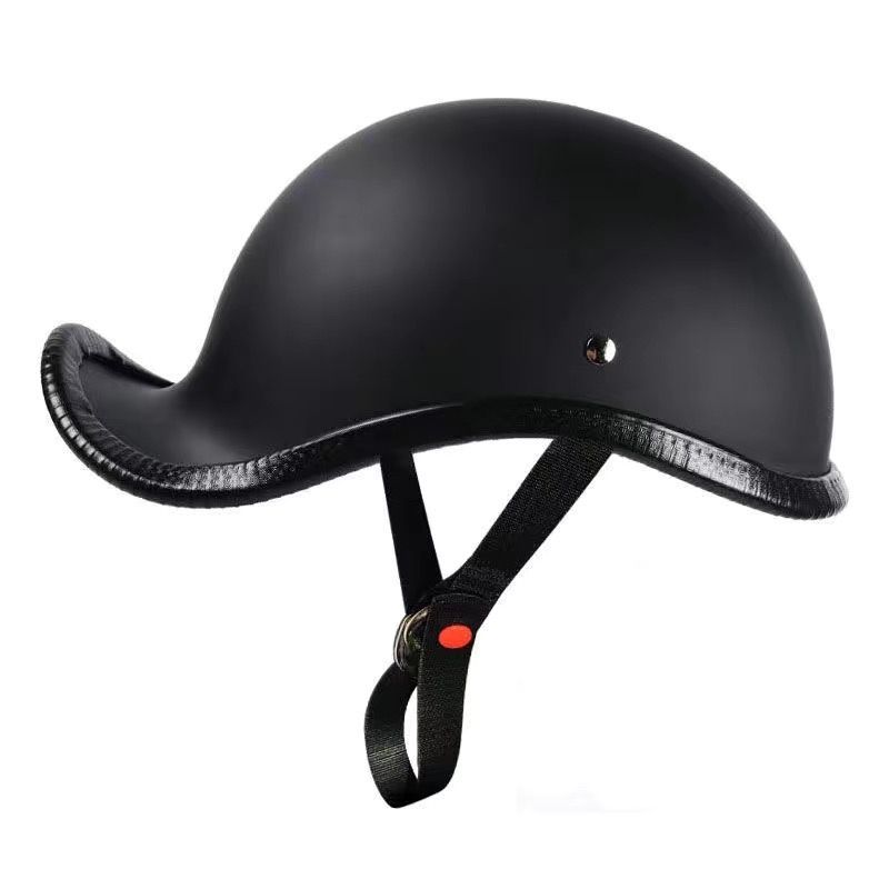 人気商品半キャップハーフヘルメット 半帽子原付ヘルメットハーレーヘルメットダックテール 色サイズ選択可能半ヘルオートバイヘルメット - メルカリ