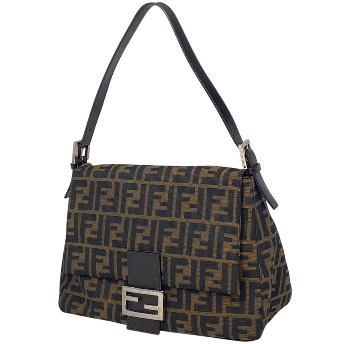 フェンディ FENDI ズッカ柄 ショルダーバッグ ハンドバッグ ワンショルダー マンマバゲット ショルダーバッグ キャンバス ブラウン 26325 レディース