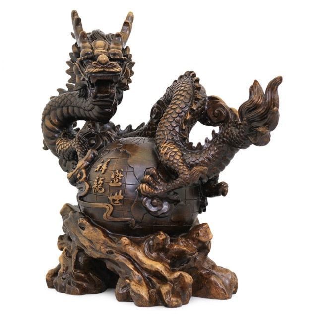 風水 特大 龍 ドラゴン 置物 竜 玄関 龍の飾り 風水グッズ レジン 開運