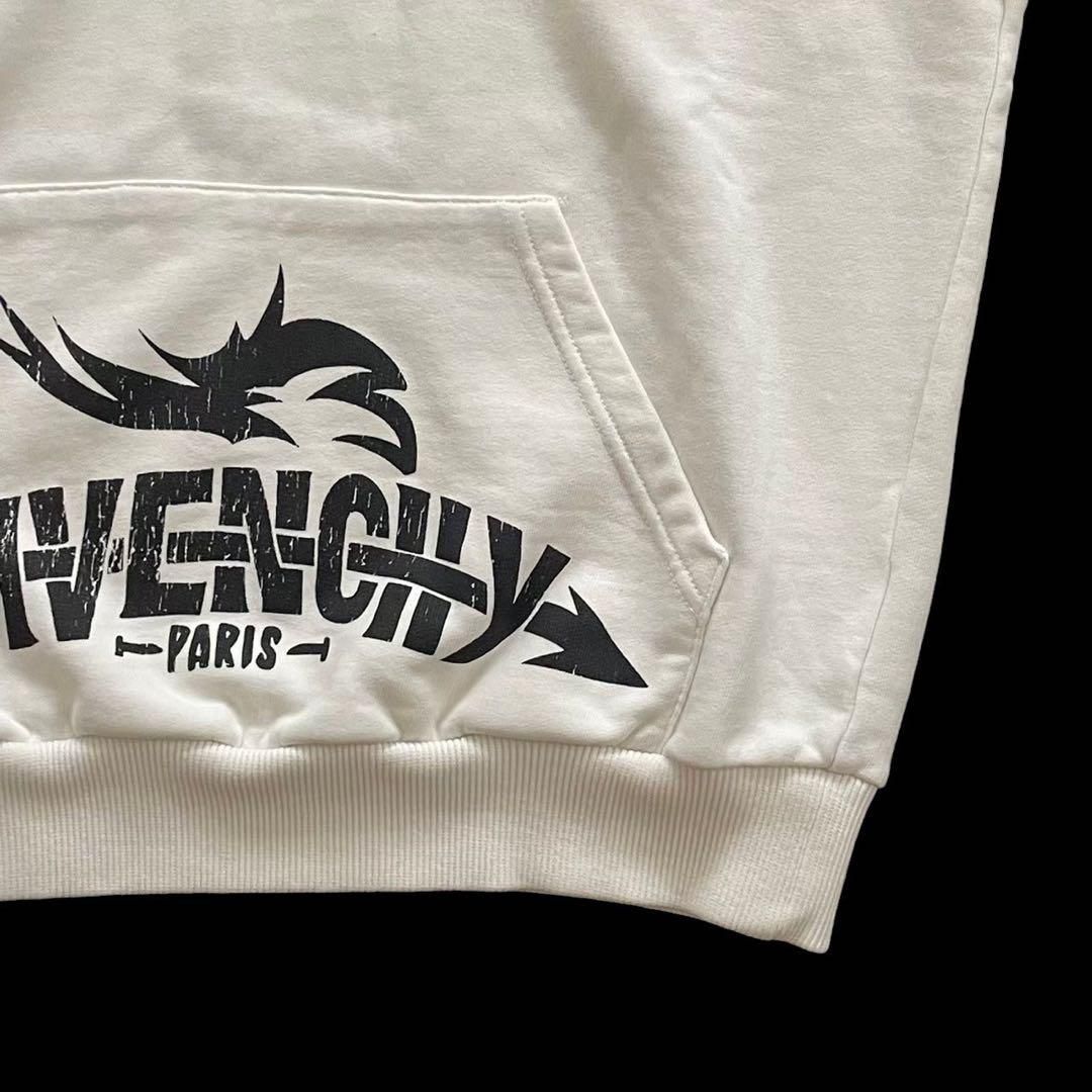 GIVENCHY ジバンシィ ロゴ プリント フード パーカー コットン - メルカリ