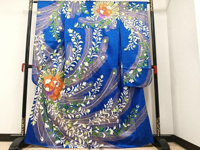 美品　孔雀　松花文　逸品　金彩　鈴乃屋袋帯　フルセット　振袖　振り袖 美品 孔雀 松花文 逸品 金彩 鈴乃屋袋帯 フルセット 振袖 振り袖