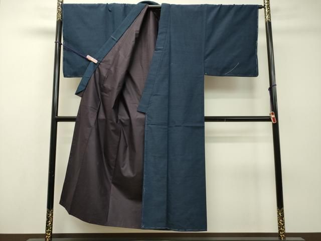 青藍色 正絹