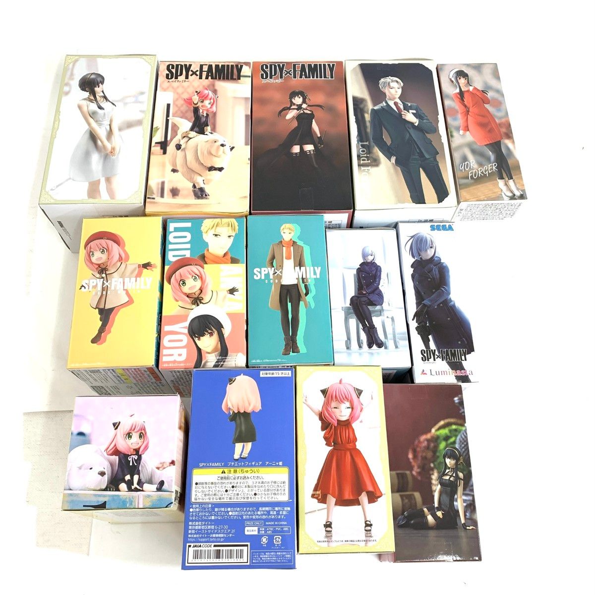 未使用品 SEGA セガ SPY×FAMILY スパイファミリー フィギュア 14個まとめセット   アーニャ・ボンド フィオナ ヨル  　240002230196 未使用品 SEGA セガ SPY×FAMILY スパイファミリー フィギュア 14