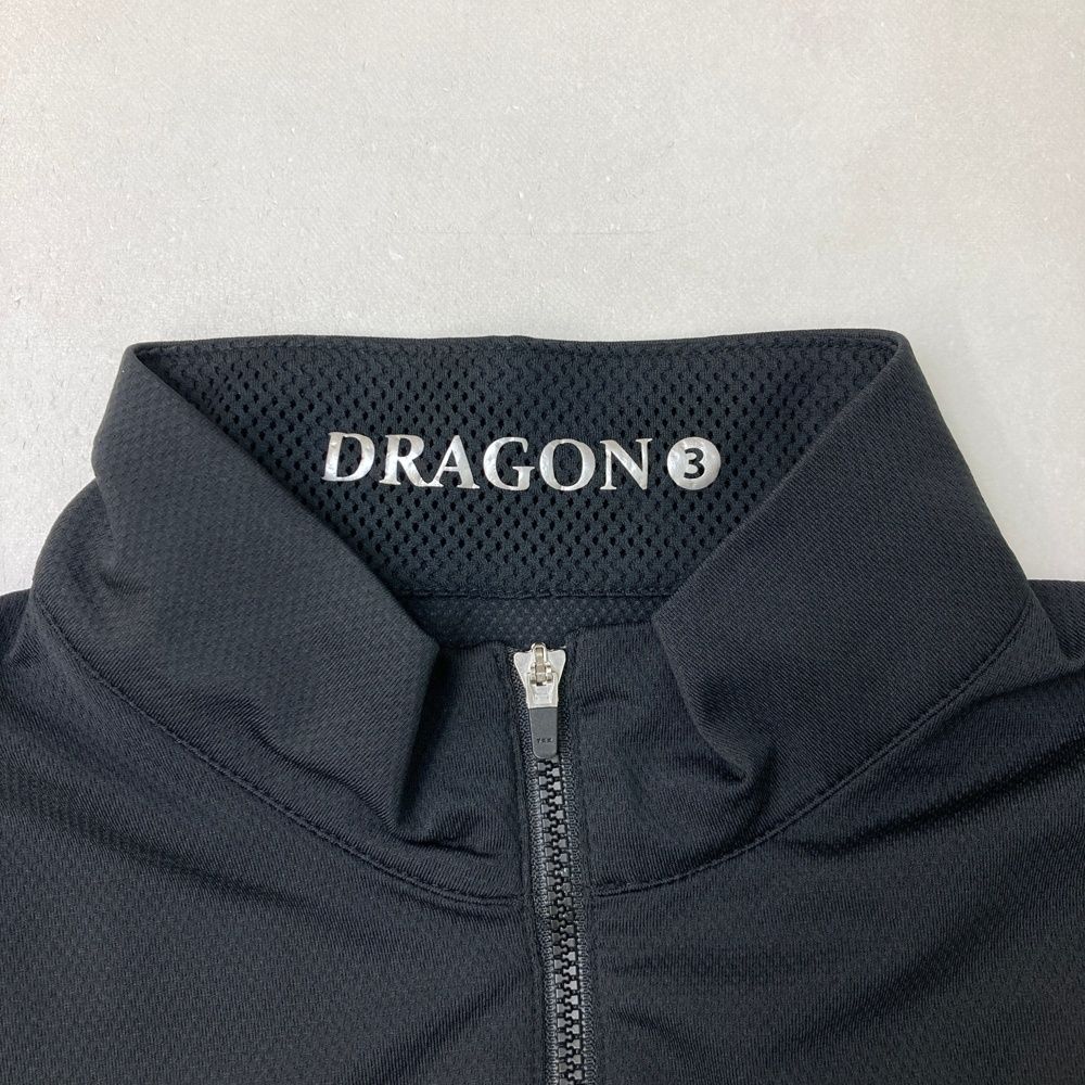サイズ：3 DANCE WITH DRAGON ダンスウィズドラゴン  起毛 ハーフジップ 長袖Tシャツ  ブルー系 [240101420232] ゴルフウェア メンズ ストスト サイズ：3 DANCE WITH DRAGON ダンスウィズドラゴン 起毛 ハーフ