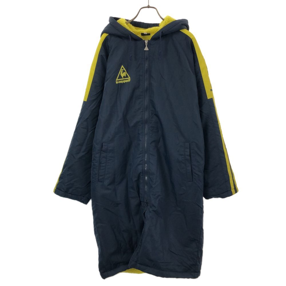 ルコックスポルティフ 裏ボア ナイロン ベンチコート M ネイビー le coq sportif スポーツ メンズ 古着 【240216】