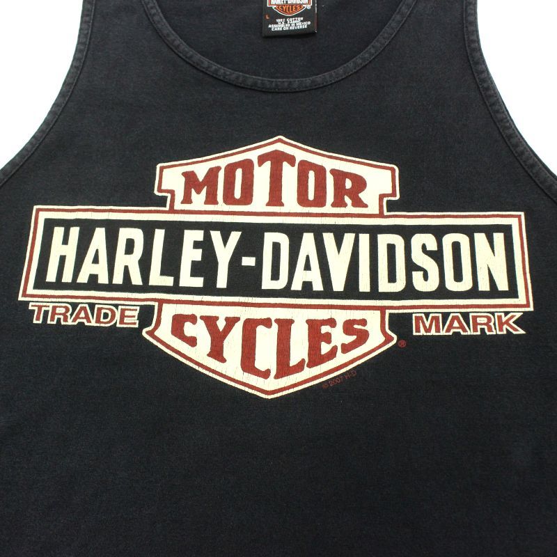 00s HARLEY DAVIDSON ファイヤー プリント タンクトップ メンズ