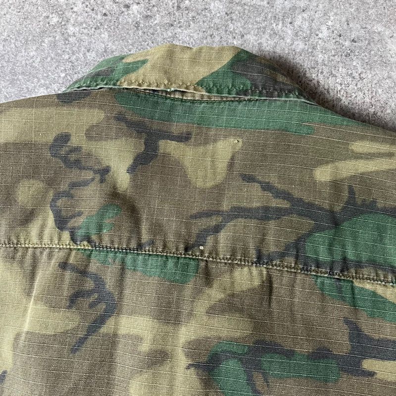 70s US ARMY 米軍実物 4th ERDL グリーンリーフ カモ ジャングル 