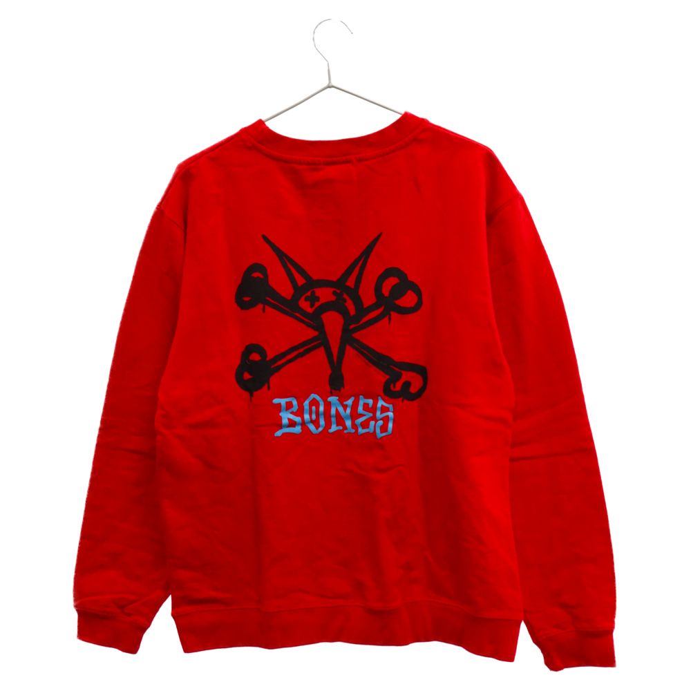 POWELL PERALTA (パウエルペラルタ) RAT BONES CREW SWEAT ラットボーンズクルーネックスウェット トレーナー レッド  - メルカリ