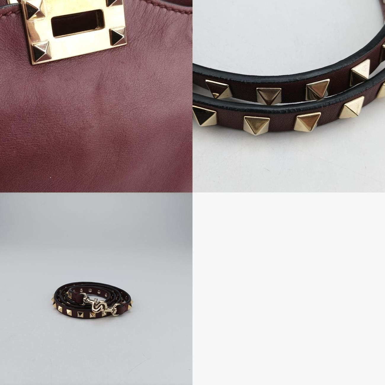 ヴァレンティノValentinoロックスタッズワインレッドレザーBS-F037BOL-1