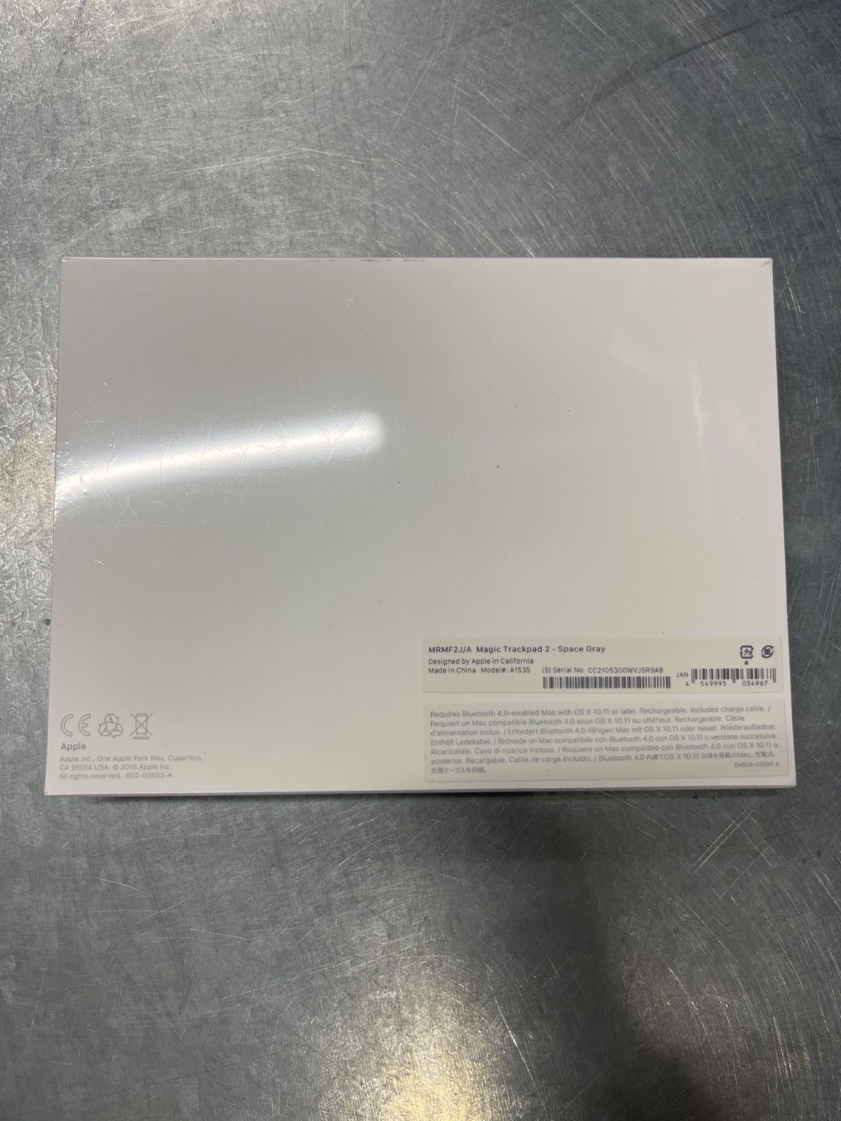 TQ102 Apple 純正 Magic Trackpad 2 MRMF2J A スペースグレイ アップル マジックトラックパッド 2