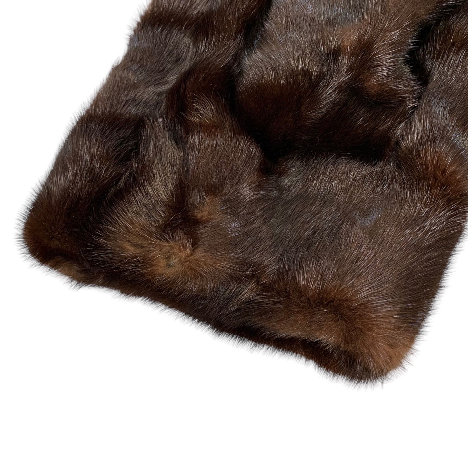 極美品】 AURORA 毛皮 コート ロング ブラウン 高級 ミンク 