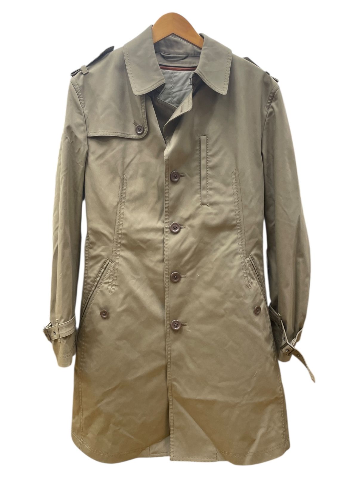 KIDILL 18AW オーバーサイズチェック切替トレンチコート レッド