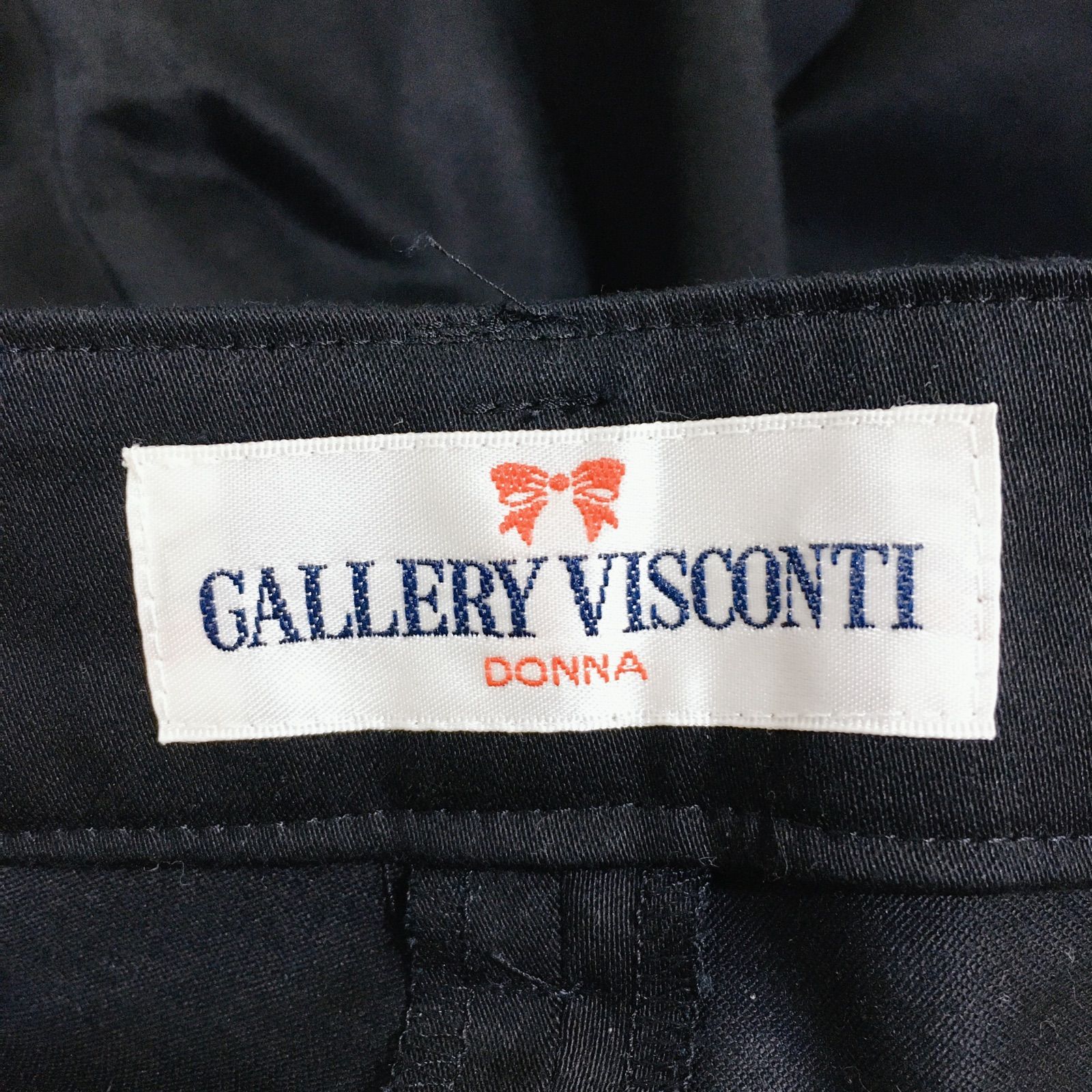 美品】GALLERY VISCONTI ギャラリービスコンティ 裾リボン付きパンツ 